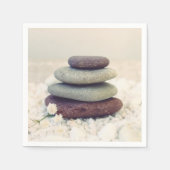 Serviette En Papier Stones empilées Méditative Cairn (Devant)