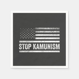 Serviette En Papier Stop Kamunism Harris Walz 2024 Camarade Kamala