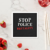 Serviette En Papier Stop Police Brutalité Justice Police Violence Cade (En situation)