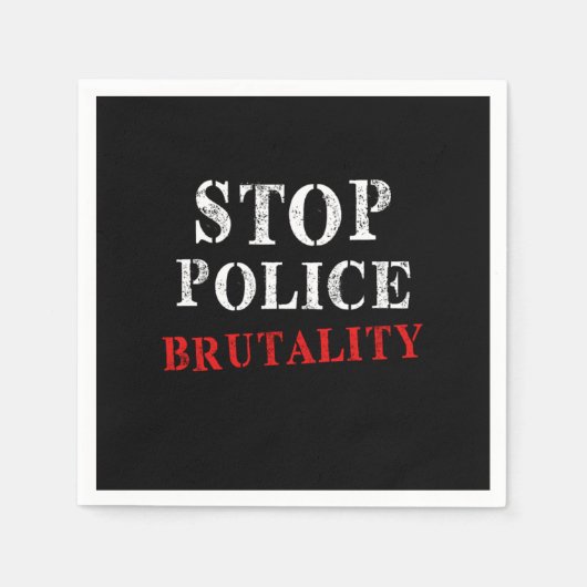 Serviette En Papier Stop Police Brutalité Justice Police Violence Cade (Devant)