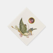 SERVIETTE EN PAPIER STORK BÉBÉ FILLE DOUCHE ROSE GEM PIERRE MONOGRAM (Coin)