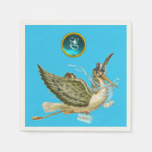 SERVIETTE EN PAPIER STORK BÉBÉ GARÇON DOUCHE BLUE GEM PIERRE MONOGRAM (Devant)