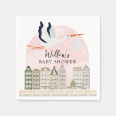 Serviette En Papier Stork Boho Baby shower Baby Sprinkle Décor (Devant)