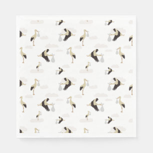 Serviette En Papier Stork Nouveau-né bébé garçon fille Motif