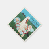 SERVIETTE EN PAPIER STORK TWIN BÉBÉ GARÇON DOUCHE (Coin)