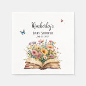 Serviette En Papier Storybook New Chapter Baby Shower Wildflower  (Devant)