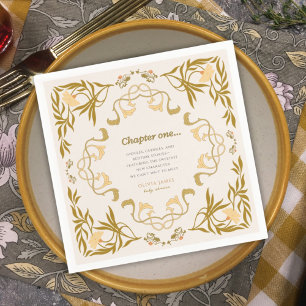 Serviette En Papier Storybook notre prochain chapitre baby shower cont