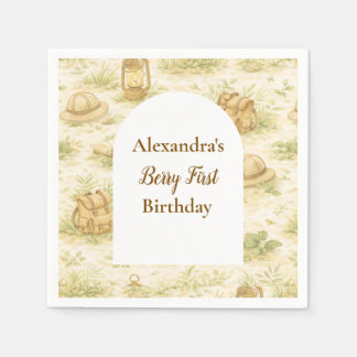 Serviette En Papier Storybook Safari Wild One First Birthday