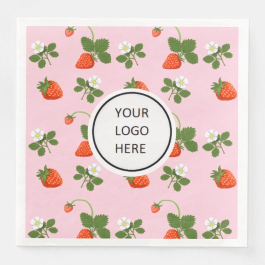 Serviette En Papier Strawberries (Devant)