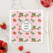 Serviette En Papier Strawberries (En situation)