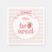 Serviette En Papier Strawberries Two Sweet 2nd Birthday (Devant)