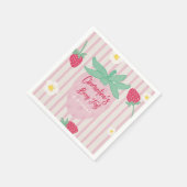 Serviette En Papier Strawberry Berry First Birthday Paper Napkins (Coin)