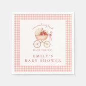 Serviette En Papier Strawberry Berry Loved Girls Baby Shower (Devant)