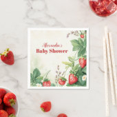 Serviette En Papier Strawberry Berry Sweet Baby Shower (En situation)