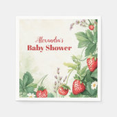 Serviette En Papier Strawberry Berry Sweet Baby Shower (Devant)