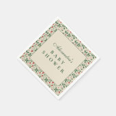 Serviette En Papier Strawberry Cottage Garden Baby Shower (Coin)