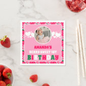 Serviette En Papier Strawberry First Birthday Celebration Photo (En situation)