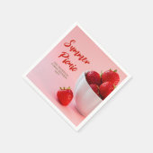 Serviette En Papier Strawberry Fruits Pic Summer Picnic Family Reunion (Coin)