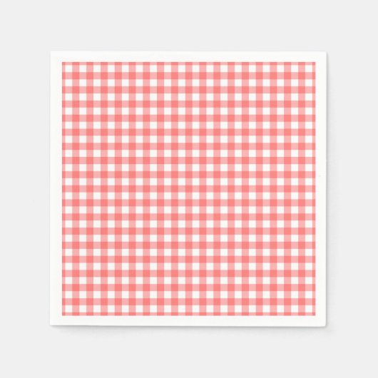 Serviette En Papier Strawberry Gingham Party (Devant)