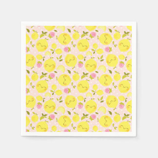 Serviette En Papier Strawberry Lemon Pink