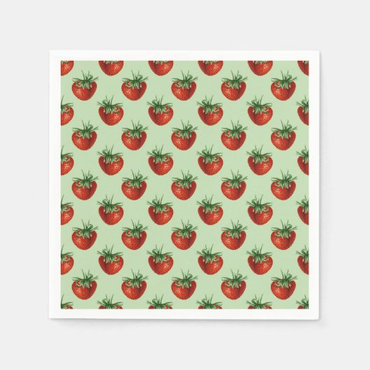 Serviette En Papier Strawberry Pattern (Devant)