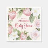 Serviette En Papier Strawberry Woodland Baby Shower (Devant)