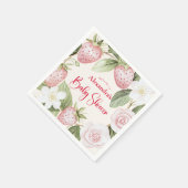 Serviette En Papier Strawberry Woodland Baby Shower (Coin)