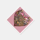 Serviette En Papier Streampunk Heart Ruby Valentine (Coin)