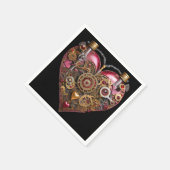 Serviette En Papier Streampunk Heart Ruby Valentine (Coin)