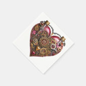 Serviette En Papier Streampunk Heart Ruby Valentine (Coin)