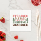 Serviette En Papier Stressé, béni et observé à Noël (En situation)