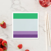 Serviette En Papier Stripes : Palette Cool (En situation)