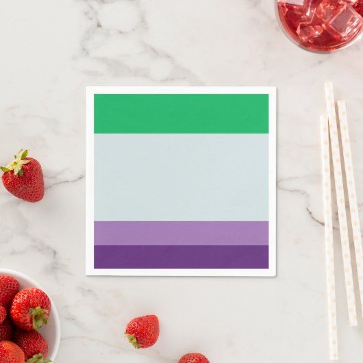 Serviette En Papier Stripes : Palette Cool (En situation)