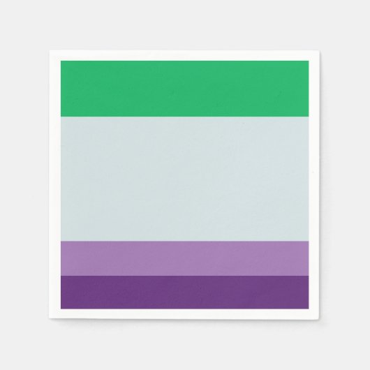 Serviette En Papier Stripes : Palette Cool (Devant)