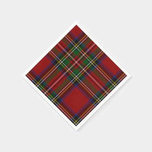 Serviette En Papier Stuart Plaid Tartan Christmas (Coin)