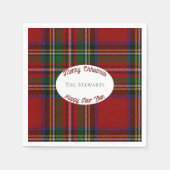 Serviette En Papier Stuart Plaid Tartan Christmas (Devant)