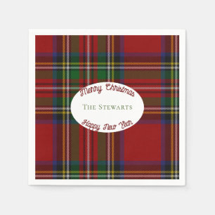 Serviette En Papier Stuart Plaid Tartan Christmas