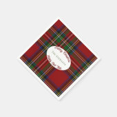 Serviette En Papier Stuart Plaid Tartan Christmas (Coin)
