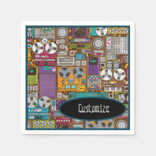 Serviette En Papier Studio d'enregistrement des périphériques rétroact