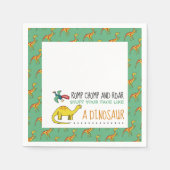 Serviette En Papier Stupéfier son visage comme un dinosaure (Devant)