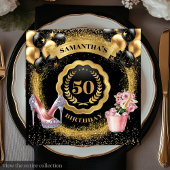 Serviette En Papier Style 50e Anniversaire serviettes Blush talons hau
