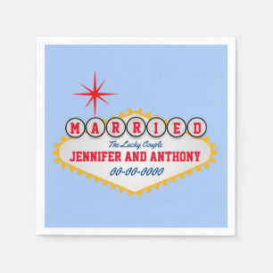 Serviette En Papier Style Affiche de bienvenue Vegas Personnaliser