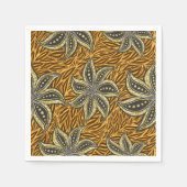 Serviette En Papier Style Batik Floral Abstrait africain (Devant)