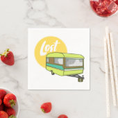 Serviette En Papier Style Caravan Lost Retro Seventies (En situation)