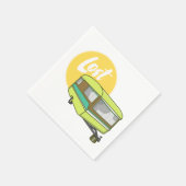 Serviette En Papier Style Caravan Lost Retro Seventies (Coin)