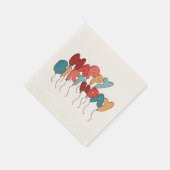 Serviette En Papier Style Cartoon Joyeuses lettres de ballons d'annive (Coin)