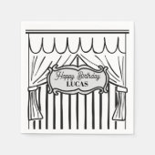 Serviette En Papier Style comique de fête d'anniversaire 2D (Devant)