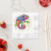 Serviette En Papier Style d'aquarelle des teintures Chameleon (En situation)