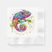 Serviette En Papier Style d'aquarelle des teintures Chameleon (Devant)