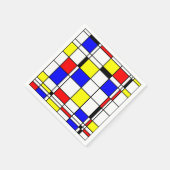 Serviette En Papier Style d'art mondrien (Coin)
